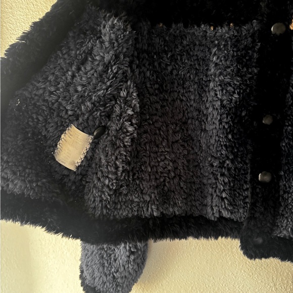 Paula Lishman Black & Blue Knit Fur Jacket - Picture 6 of 6